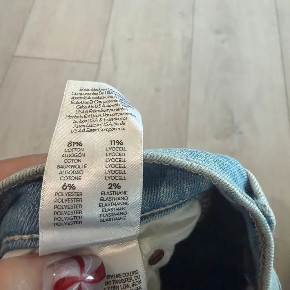 Mother the stunner zip ankle step chew woman jeans size 27
